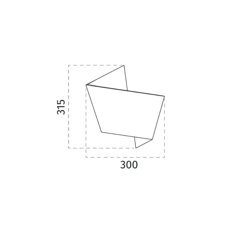 2498 APPLIQUE SINUOSA IN CERAMICA EFFETTO GESSO VERNICIABILE BIEMISSIONE DI LUCE 9010 BELFIORE - Cristalensi Shop Online