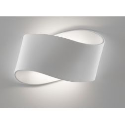 2503 APPLIQUE MODERNA IN CERAMICA EFFETTO GESSO VERNICIABILE BIEMISSIONE DI LUCE 9010 BELFIORE - Cristalensi Shop Online