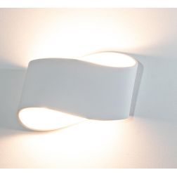 2503 APPLIQUE MODERNA IN CERAMICA EFFETTO GESSO VERNICIABILE BIEMISSIONE DI LUCE 9010 BELFIORE - Cristalensi Shop Online 2