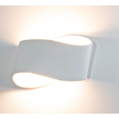 2503 APPLIQUE MODERNA IN CERAMICA EFFETTO GESSO VERNICIABILE BIEMISSIONE DI LUCE 9010 BELFIORE - Cristalensi Shop Online
