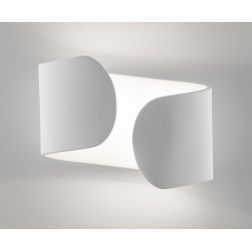 2504 APPLIQUE IN CERAMICA EFFETTO GESSO VERNICIABILE LED 12W BIEMISSIONE DI LUCE 9010 BELFIORE - Cristalensi Shop Online