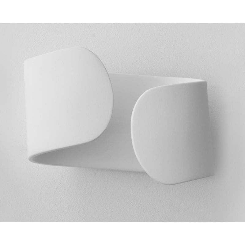 2504 APPLIQUE IN CERAMICA EFFETTO GESSO VERNICIABILE LED 12W BIEMISSIONE DI LUCE 9010 BELFIORE - Cristalensi Shop Online