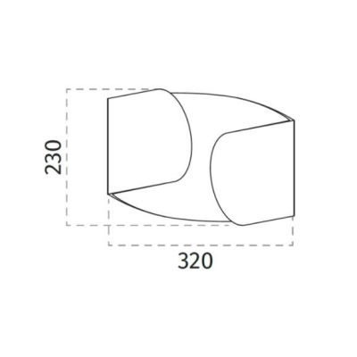 2504 APPLIQUE IN CERAMICA EFFETTO GESSO VERNICIABILE LED 12W BIEMISSIONE DI LUCE 9010 BELFIORE - Cristalensi Shop Online