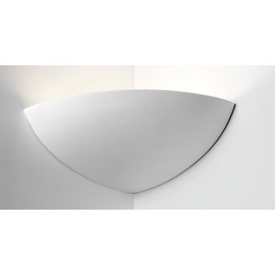 7958 APPLIQUE ANGOLARE IN CERAMICA EFFETTO GESSO VERNICIABILE MADE IN ITALY 9010 BELFIORE - Cristalensi Shop Online