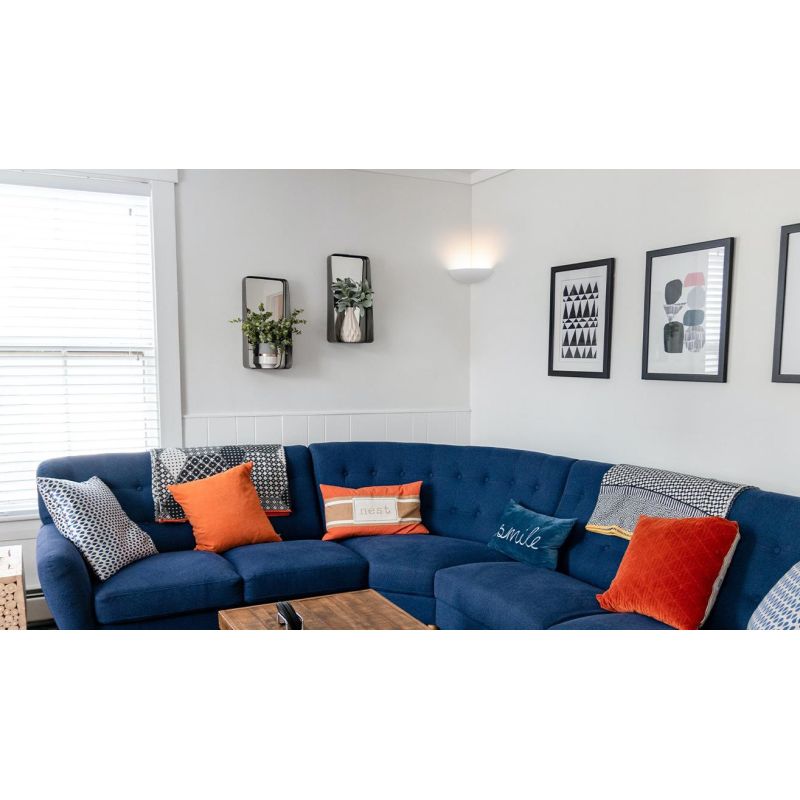 7958 APPLIQUE ANGOLARE IN CERAMICA EFFETTO GESSO VERNICIABILE MADE IN ITALY 9010 BELFIORE - Cristalensi Shop Online