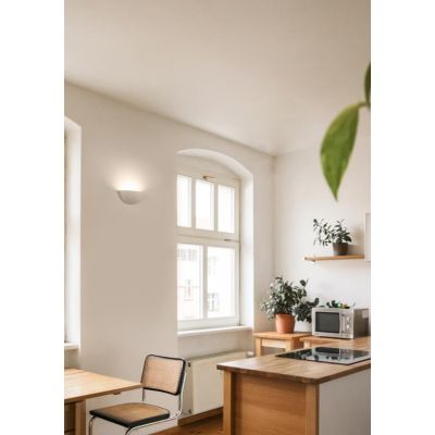7156 APPLIQUE A VASCHETTA IN CERAMICA EFFETTO GESSO VERNICIABILE MADE IN ITALY 9010 BELFIORE - Cristalensi Shop Online