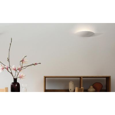 7576 APPLIQUE IN CERAMICA EFFETTO GESSO VERNICIABILE L34 CM MADE IN ITALY 9010 BELFIORE - Cristalensi Shop Online