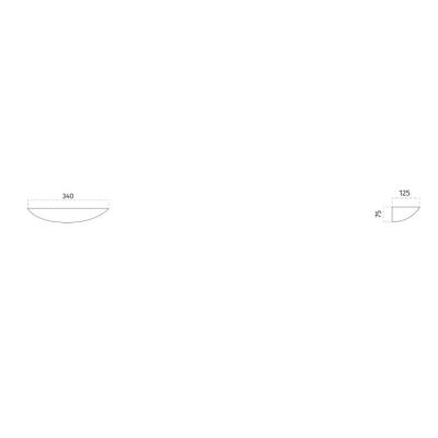 7576 APPLIQUE IN CERAMICA EFFETTO GESSO VERNICIABILE L34 CM MADE IN ITALY 9010 BELFIORE - Cristalensi Shop Online