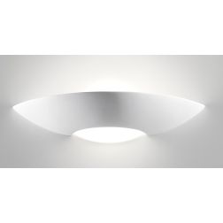 7946 APPLIQUE IN CERAMICA EFFETTO GESSO BIEMISSIONE DIFFUSORE IN VETRO MADE IN ITALY 9010 BELFIORE - Cristalensi Shop Online