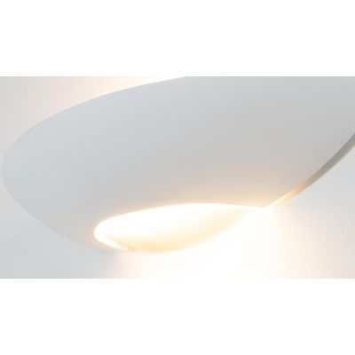 7946 APPLIQUE IN CERAMICA EFFETTO GESSO BIEMISSIONE DIFFUSORE IN VETRO MADE IN ITALY 9010 BELFIORE - Cristalensi Shop Online