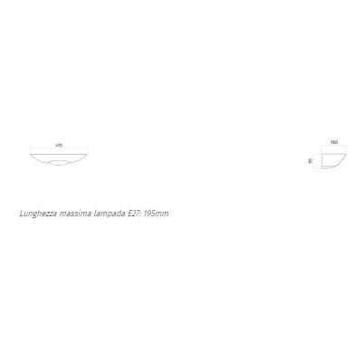 7946 APPLIQUE IN CERAMICA EFFETTO GESSO BIEMISSIONE DIFFUSORE IN VETRO MADE IN ITALY 9010 BELFIORE - Cristalensi Shop Online