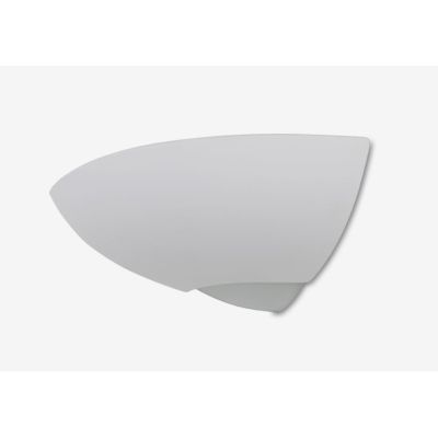 7949 APPLIQUE ANGOLARE IN CERAMICA EFFETTO GESSO BIEMISSIONE DIFFUSORE IN VETRO MADE IN ITALY 9010 BELFIORE - Cristalensi Shop O