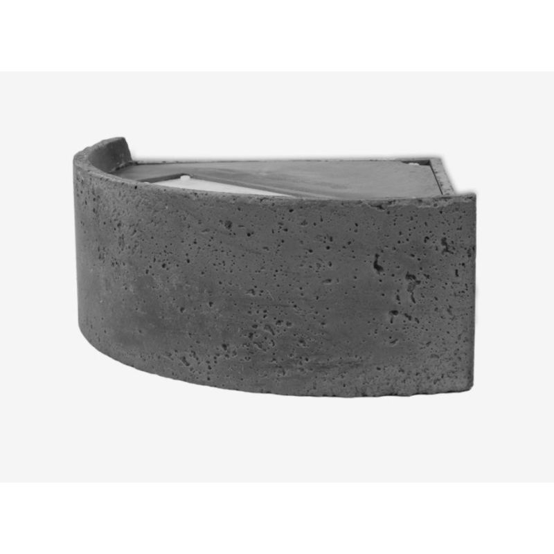 2489B APPLIQUE ANGOLARE IN CEMENTO BIEMISSIONE DI LUCE LED 18W MADE IN ITALY 9010 BELFIORE - Cristalensi Shop Online