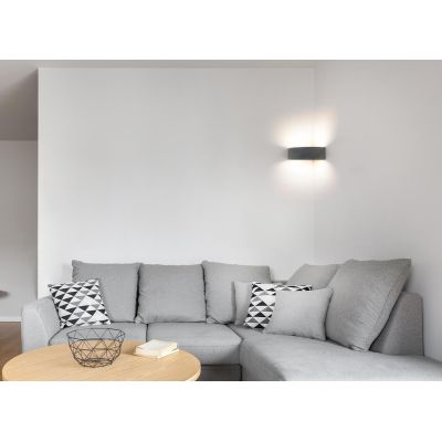 2489B APPLIQUE ANGOLARE IN CEMENTO BIEMISSIONE DI LUCE LED 18W MADE IN ITALY 9010 BELFIORE - Cristalensi Shop Online