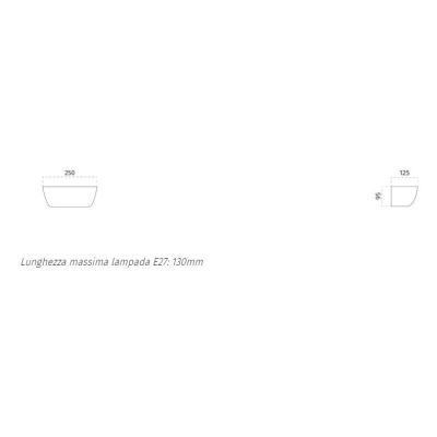 2457 APPLIQUE TONDEGGIANTE IN CEMENTO CON BIEMISSIONE DI LUCE MADE IN ITALY 9010 BELFIORE - Cristalensi Shop Online