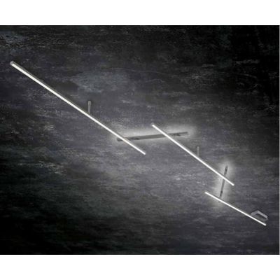 INDIRA PLAFONIERA MODULARE 5 BRACCI LUCE DIRETTA E INDIRETTA A LED DIMMERABILE NICHEL OPACO TRIO LIGHTING - Cristalensi Shop Onl