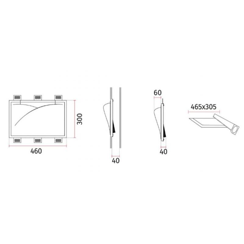 2372B INCASSO IN CRISTALY VERNICIABILE LED INTEGRATO DA 13W MADE IN ITALY 9010 BELFIORE - Cristalensi Shop Online