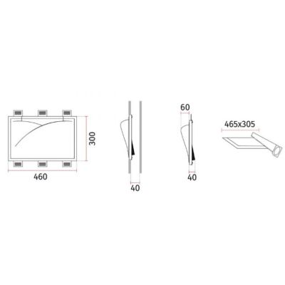 2372B INCASSO IN CRISTALY VERNICIABILE LED INTEGRATO DA 13W MADE IN ITALY 9010 BELFIORE - Cristalensi Shop Online