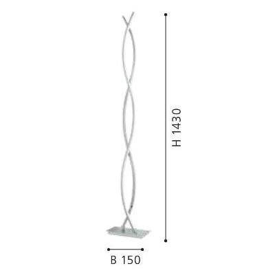 LASANA 2 PIANTANA IN METALLO CROMATO A LED INTEGRATO DA 35W EGLO - Cristalensi Shop Online