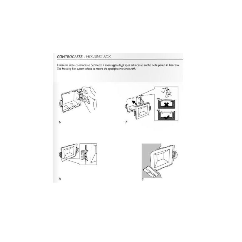023.4008 CONTROCASSA PER MURATURA PER INCASSO 2372B DELLA BELFIORE 9010 9010 BELFIORE - Cristalensi Shop Online