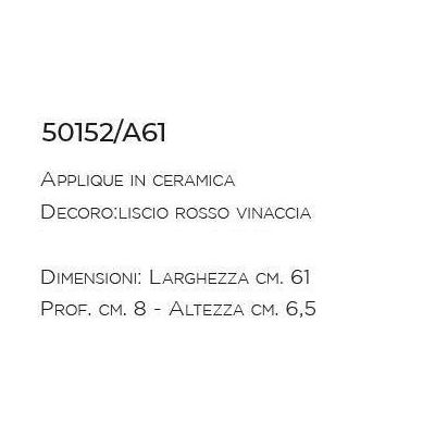 APPLIQUE CLASSICA RETTANGOLARE IN TERRACOTTA PRODOTTO IN ITALIA IMAS - Cristalensi Shop Online