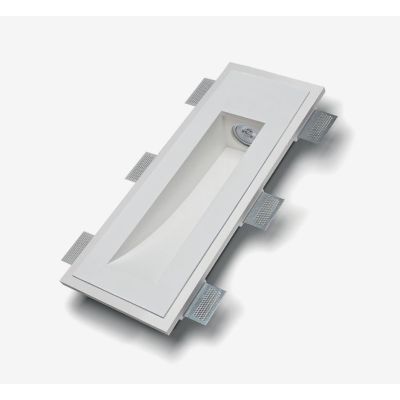 2414B INCASSO IN CRISTALY VERNICIABILE CON LUCE ORIENTATA ATTACCO GU10 MADE IN ITALY 9010 BELFIORE - Cristalensi Shop Online