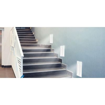 2415B INCASSO IN CRISTALY VERNICIABILE CON LUCI ORIENTATE ATTACCO 2xGU10 MADE IN ITALY 9010 BELFIORE - Cristalensi Shop Online