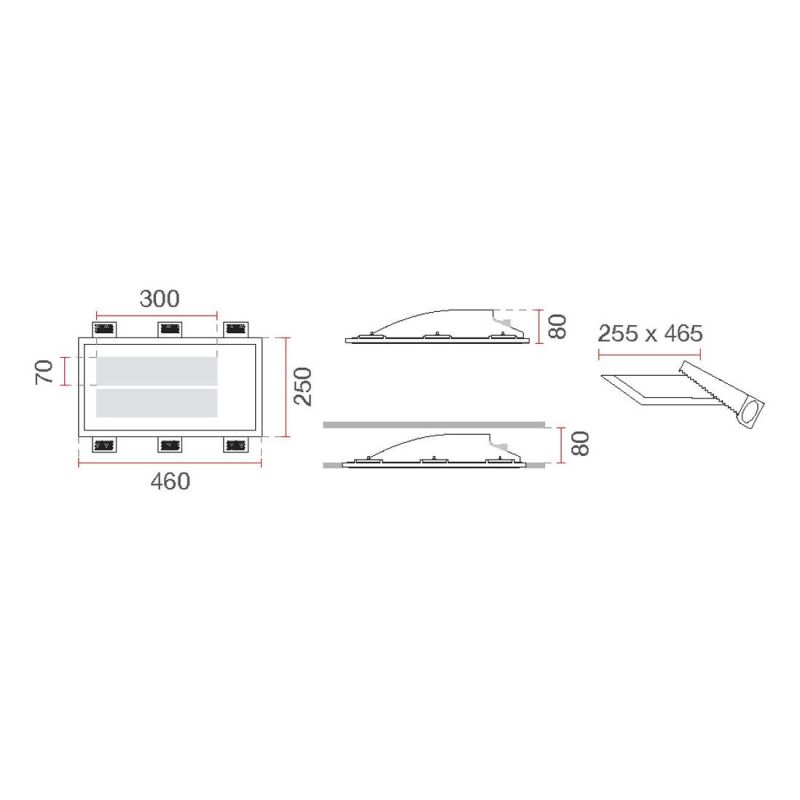 2415B INCASSO IN CRISTALY VERNICIABILE CON LUCI ORIENTATE ATTACCO 2xGU10 MADE IN ITALY 9010 BELFIORE - Cristalensi Shop Online