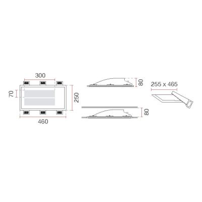 2415B INCASSO IN CRISTALY VERNICIABILE CON LUCI ORIENTATE ATTACCO 2xGU10 MADE IN ITALY 9010 BELFIORE - Cristalensi Shop Online