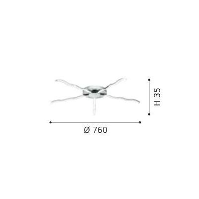 RONCADE PLAFONIERA IN METALLO CROMATO A LED INTEGRATO DA 30W DIAMETRO 76 CM EGLO - Cristalensi Shop Online