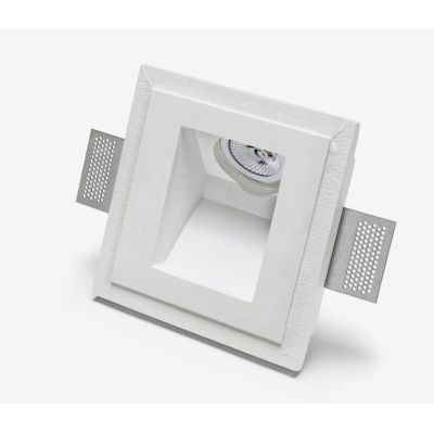 4179 FARETTO DA INCASSO IN CRISTALY VERNICIABILE ATTACCO GU10 LUCE INCLINATA MADE IN ITALY 9010 BELFIORE - Cristalensi Shop Onli