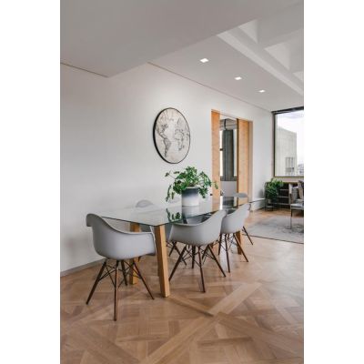 4179 FARETTO DA INCASSO IN CRISTALY VERNICIABILE ATTACCO GU10 LUCE INCLINATA MADE IN ITALY 9010 BELFIORE - Cristalensi Shop Onli