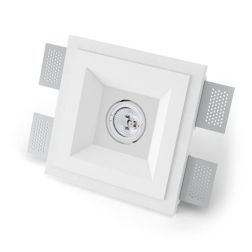 4215 INCASSO A PLAFONE IN CRISTALY VERNICIABILE LUCE ORIENTABILE ATTACCO GU10 MADE IN ITALY 9010 BELFIORE - Cristalensi Shop Onl