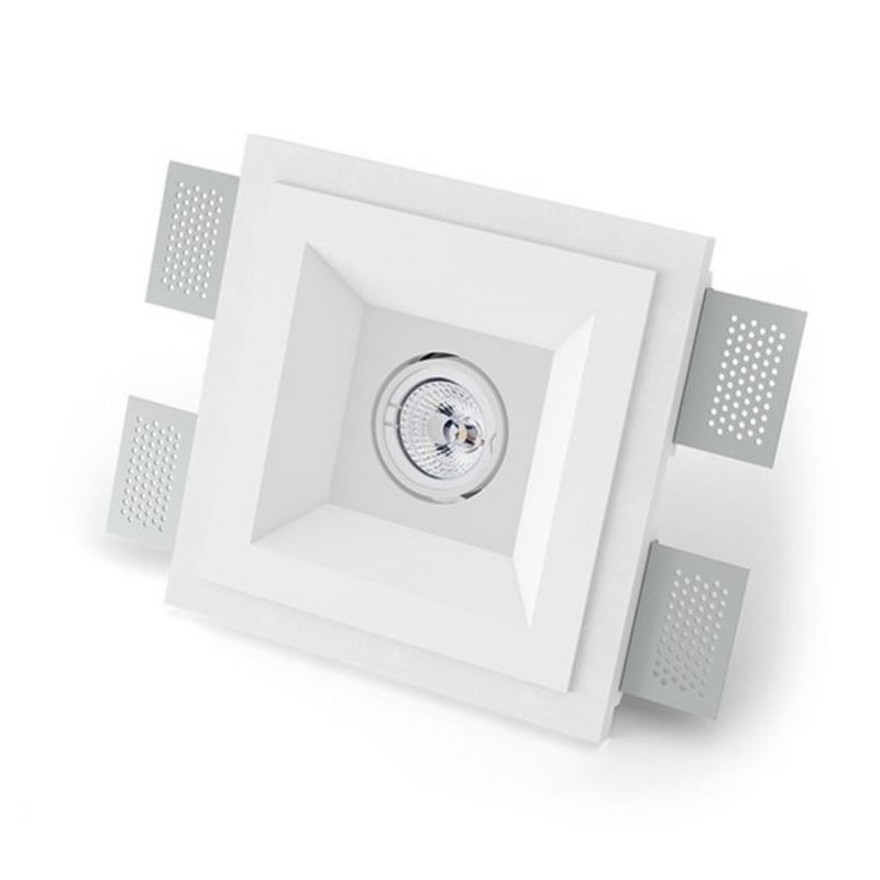 4215 INCASSO A PLAFONE IN CRISTALY VERNICIABILE LUCE ORIENTABILE ATTACCO GU10 MADE IN ITALY 9010 BELFIORE - Cristalensi Shop Onl