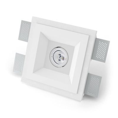 4215 INCASSO A PLAFONE IN CRISTALY VERNICIABILE LUCE ORIENTABILE ATTACCO GU10 MADE IN ITALY 9010 BELFIORE - Cristalensi Shop Onl