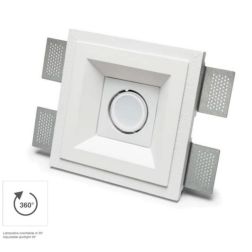 4215 INCASSO A PLAFONE IN CRISTALY VERNICIABILE LUCE ORIENTABILE ATTACCO GU10 MADE IN ITALY 9010 BELFIORE - Cristalensi Shop Onl 2