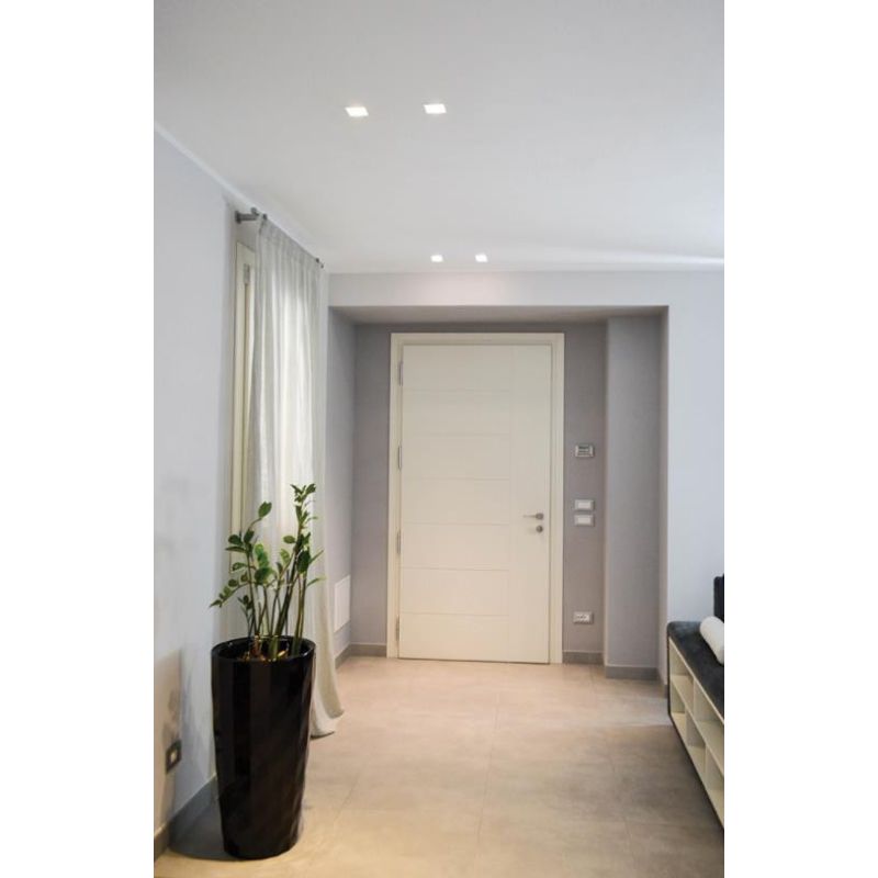 4215 INCASSO A PLAFONE IN CRISTALY VERNICIABILE LUCE ORIENTABILE ATTACCO GU10 MADE IN ITALY 9010 BELFIORE - Cristalensi Shop Onl