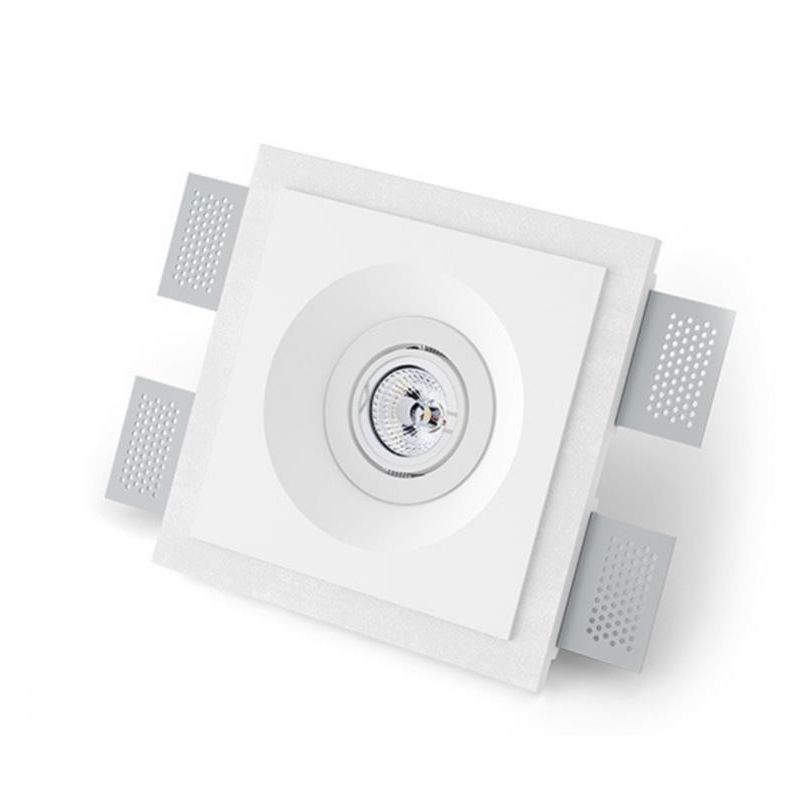 4216 INCASSO A PLAFONE IN CRISTALY VERNICIABILE LUCE ORIENTABILE ATTACCO GU10 MADE IN ITALY 9010 BELFIORE - Cristalensi Shop Onl