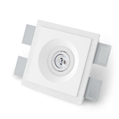 4216 INCASSO A PLAFONE IN CRISTALY VERNICIABILE LUCE ORIENTABILE ATTACCO GU10 MADE IN ITALY 9010 BELFIORE - Cristalensi Shop Onl