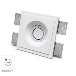 4216 INCASSO A PLAFONE IN CRISTALY VERNICIABILE LUCE ORIENTABILE ATTACCO GU10 MADE IN ITALY 9010 BELFIORE - Cristalensi Shop Onl 2