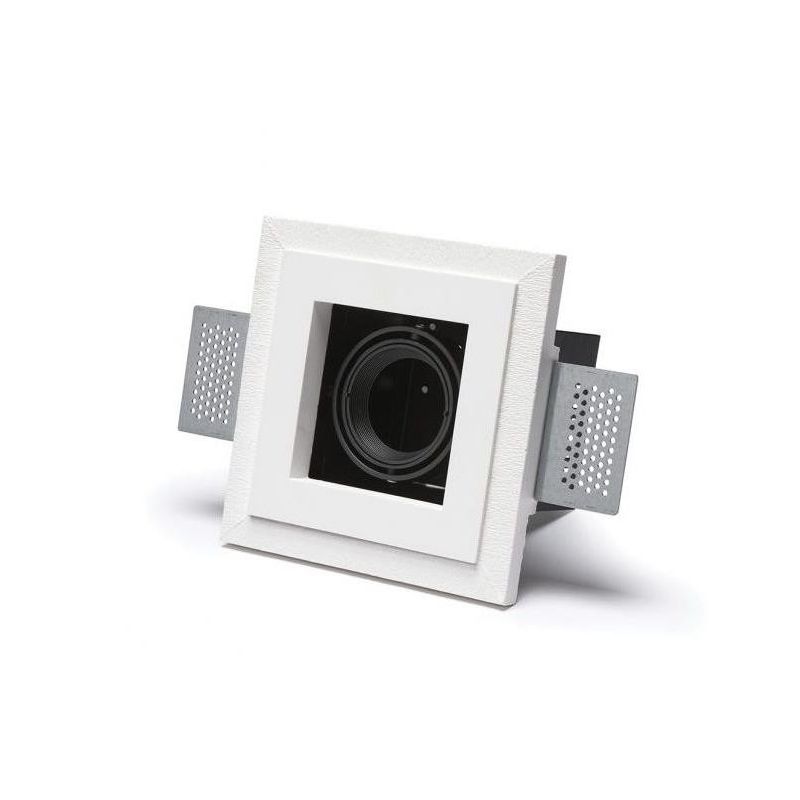 4246A INCASSO A PLAFONE IN CRISTALY VERNICIABILE LUCE ORIENTABILE ATTACCO GU10 MADE IN ITALY 9010 BELFIORE - Cristalensi Shop On