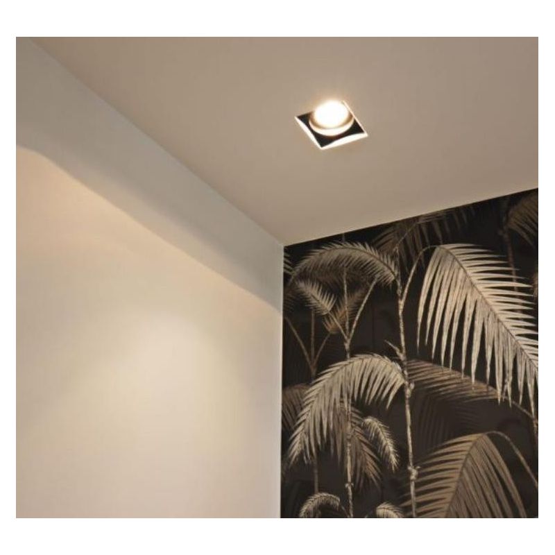 4246A INCASSO A PLAFONE IN CRISTALY VERNICIABILE LUCE ORIENTABILE ATTACCO GU10 MADE IN ITALY 9010 BELFIORE - Cristalensi Shop On