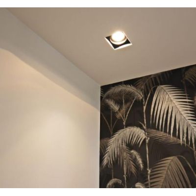 4246A INCASSO A PLAFONE IN CRISTALY VERNICIABILE LUCE ORIENTABILE ATTACCO GU10 MADE IN ITALY 9010 BELFIORE - Cristalensi Shop On