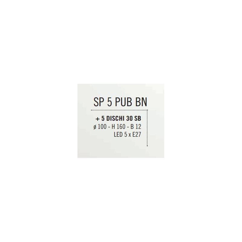 PUB SOSPENSIONE MODERNA ED ORIGINALE METALLO BIANCO PIATTI 3 COLORI D100 CM MADE IN ITALY Illuminando - Cristalensi Shop Online