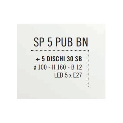 PUB SOSPENSIONE MODERNA ED ORIGINALE METALLO BIANCO PIATTI 3 COLORI D100 CM MADE IN ITALY Illuminando - Cristalensi Shop Online