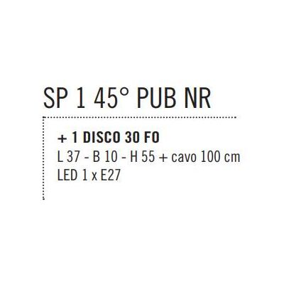 PUB SOSPENSIONE MODERNA METALLO NERO PIATTO PIEGATO FOGLIA ORO O ARGENTO D30 CM MADE IN ITALY Illuminando - Cristalensi Shop Onl