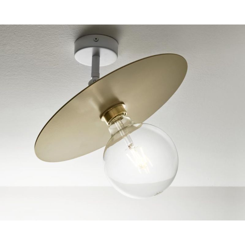 PUB PLAFONIERA MODERNA METALLO BIANCO E PIATTO D30 CM 3 COLORI MADE IN ITALY Illuminando - Cristalensi Shop Online
