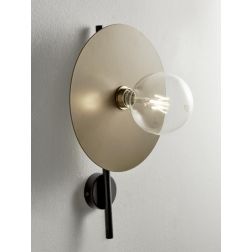 PUB APPLIQUE MODERNA IN METALLO NERO E PIATTO D30 CM IN 3 COLORI MADE IN ITALY Illuminando - Cristalensi Shop Online
