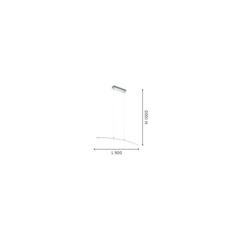 LASANA SOSPENSIONE IN METALLO CROMATO A LED INTEGRATO DA 14W MODERNA EGLO - Cristalensi Shop Online