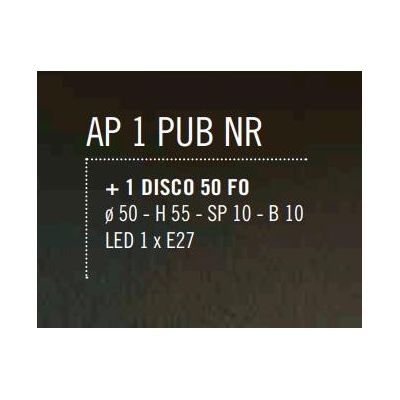 PUB APPLIQUE MODERNA METALLO NERO E PIATTO FOGLIA ORO O ARGENTO D50 CM MADE IN ITALY Illuminando - Cristalensi Shop Online